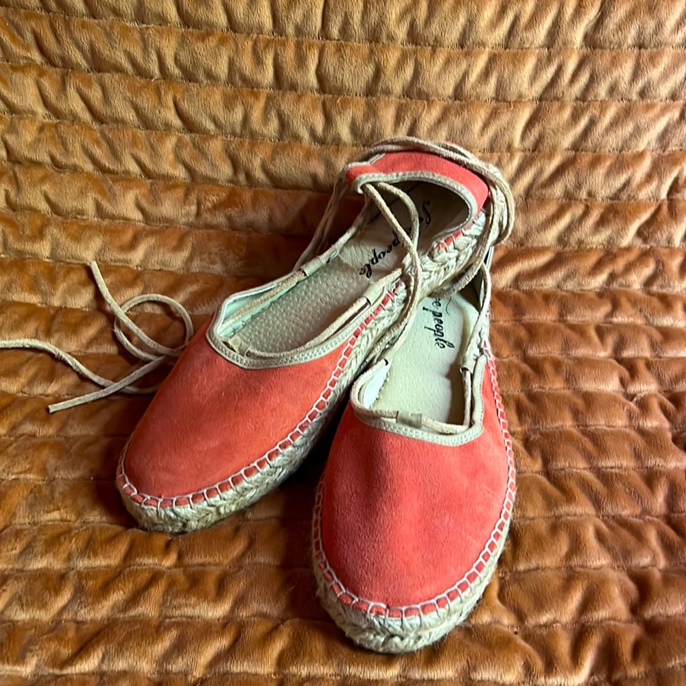 Salmon colored Free People sandals size 38